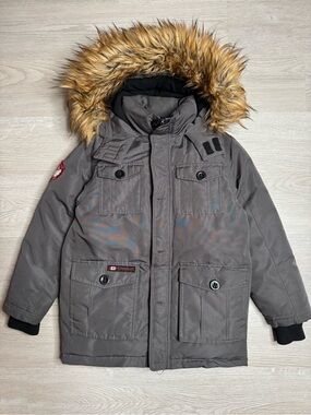 Canada Weather Gear Kids Gray Winter Coat Parka Hooded Boys Girls